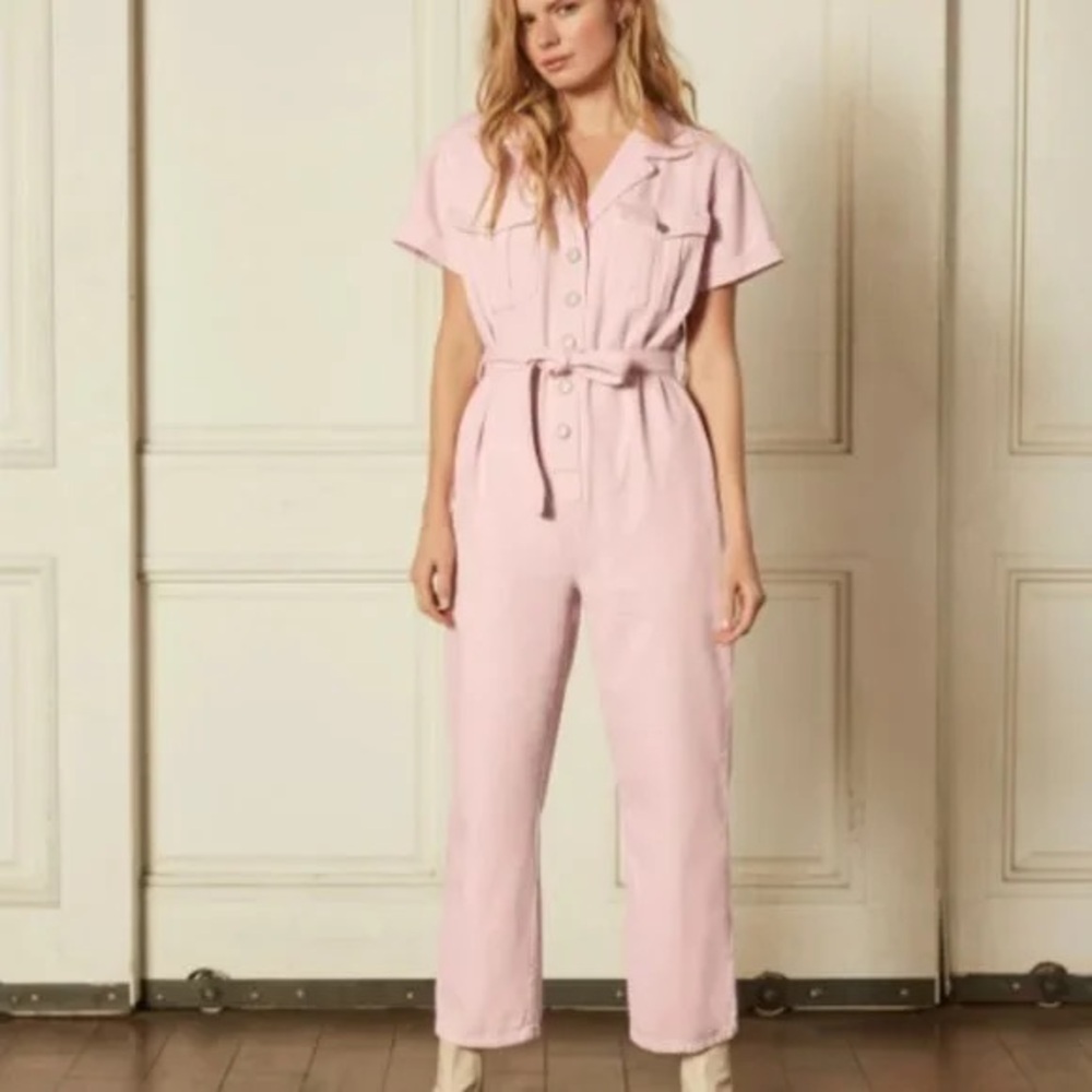 Madewell Pink Coverall Jumpsuit